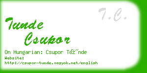 tunde csupor business card